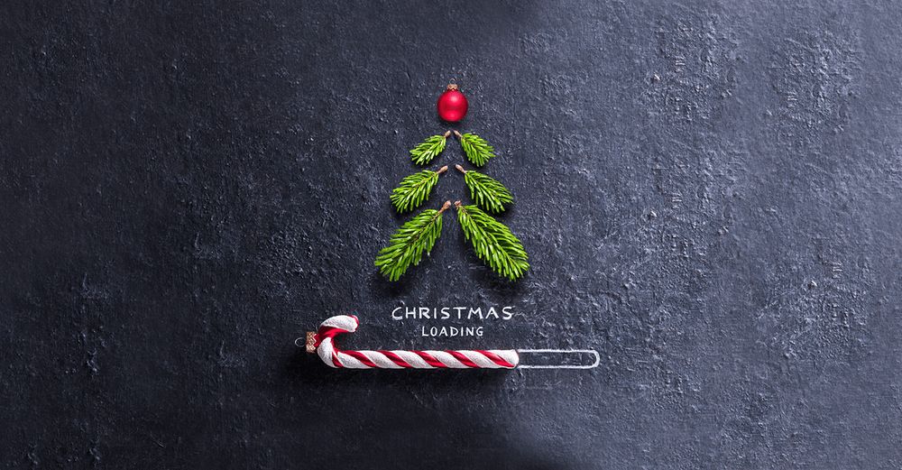 Das Foto zeigt eine kreative Darstellung eines Weihnachtsbaums aus natürlichen Elementen und einem…