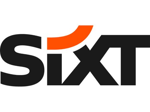 Un logotipo con la palabra 'Sixt'.